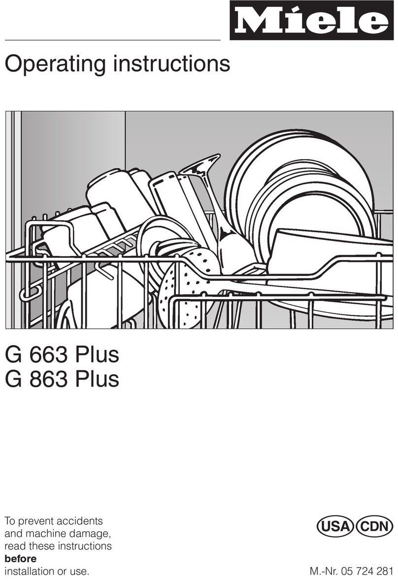 Miele G 663 Plus operating instructions