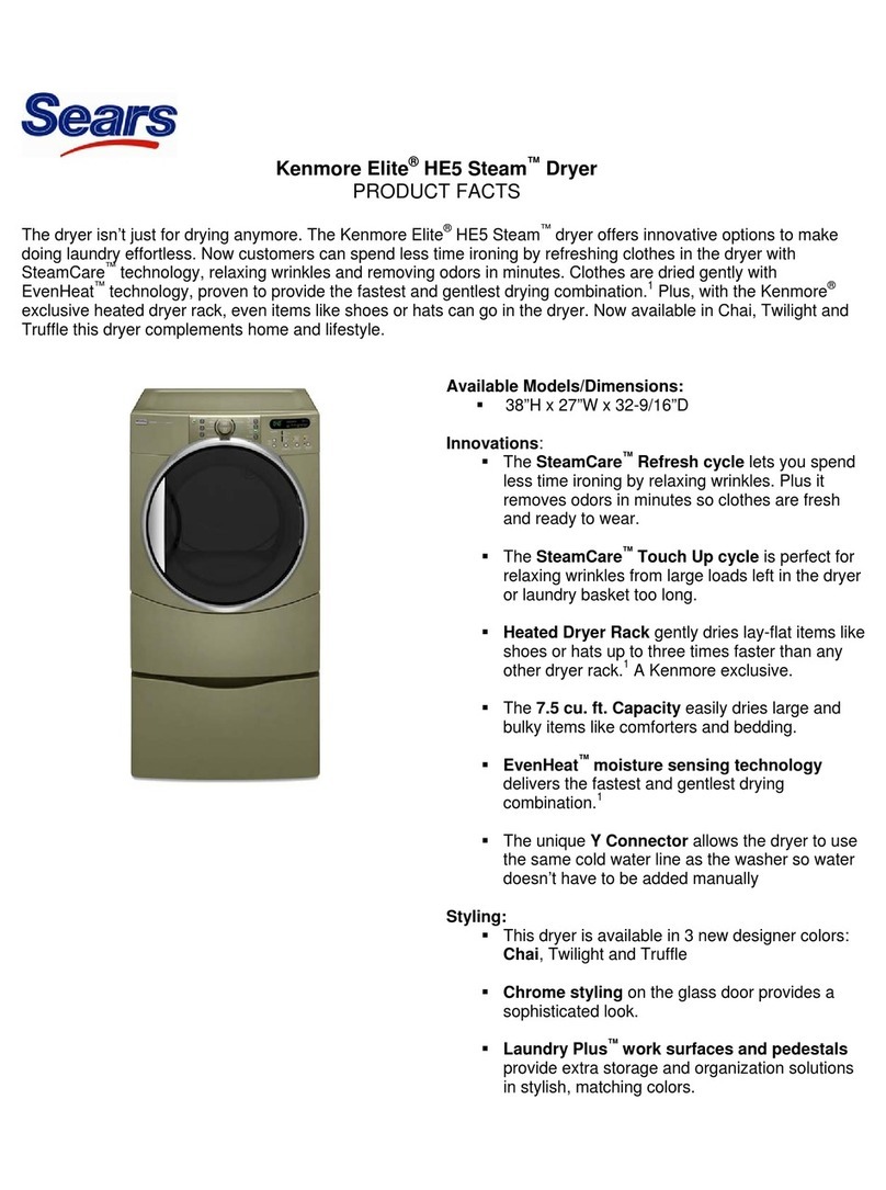 Kenmore Elite HE5 Information