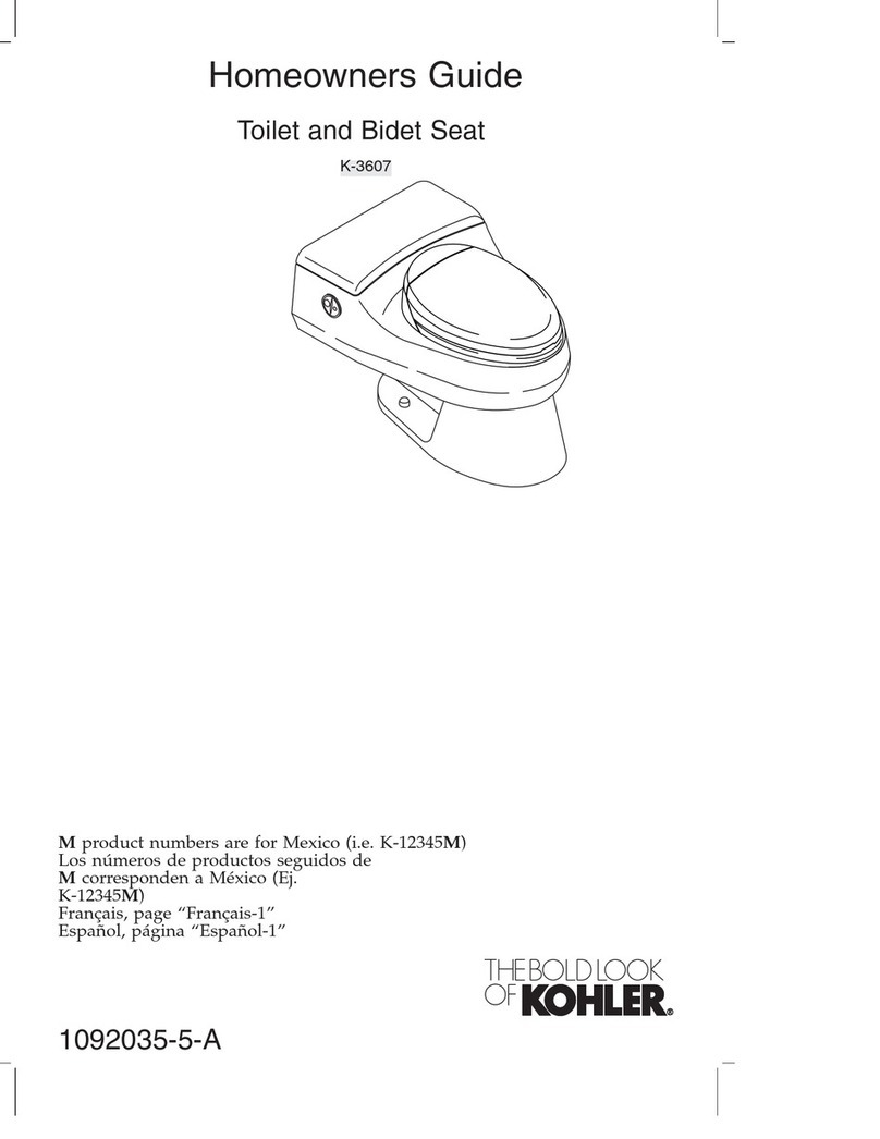Kohler K-3607 Assembly instructions Kohler K-3607 Assembly instructions