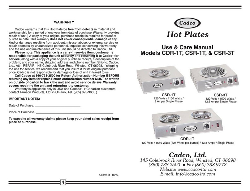 Cadco CDR-1T User manual