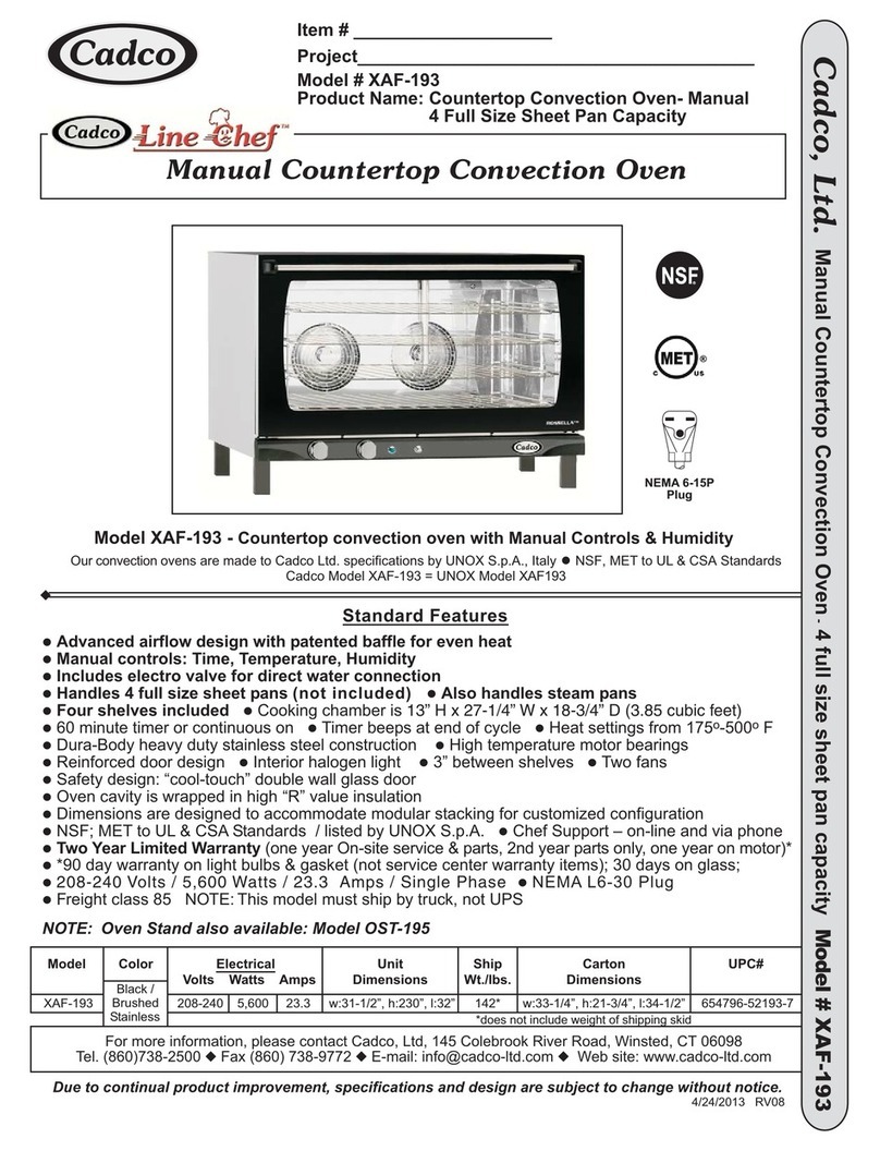 Cadco Line Chef XAF-193 manual Cadco Line Chef XAF-193 manual 
