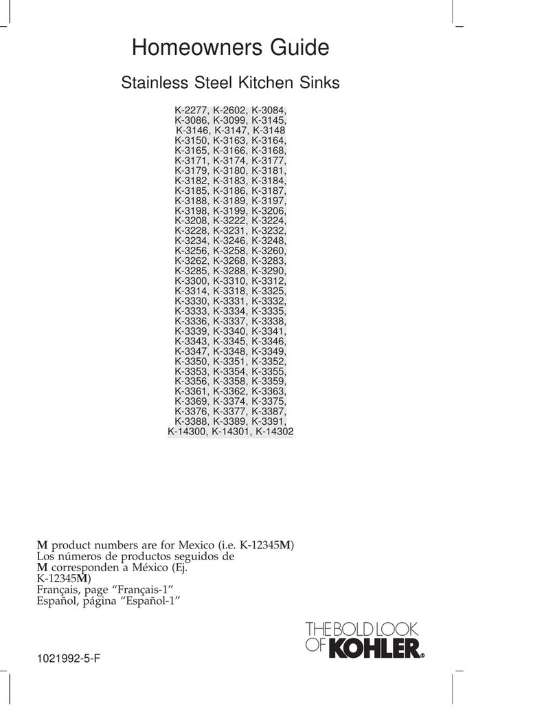 Kohler K-3148 K-3150 Assembly instructions