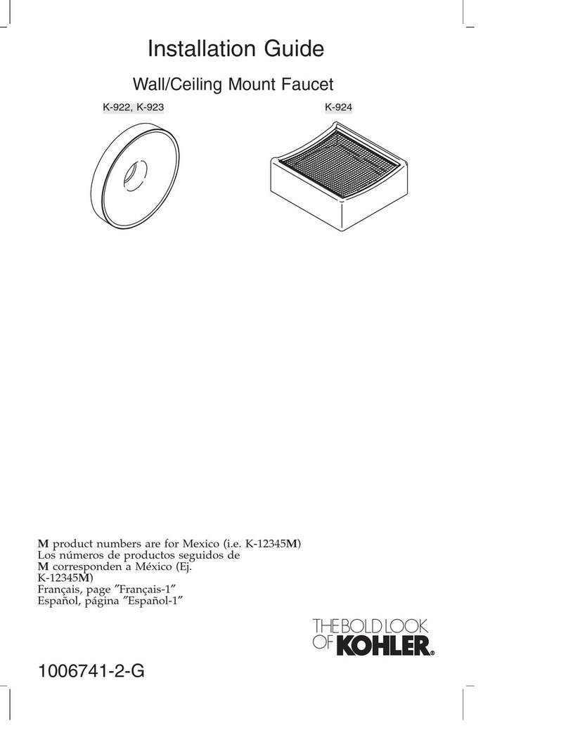 Kohler K-922 User manual