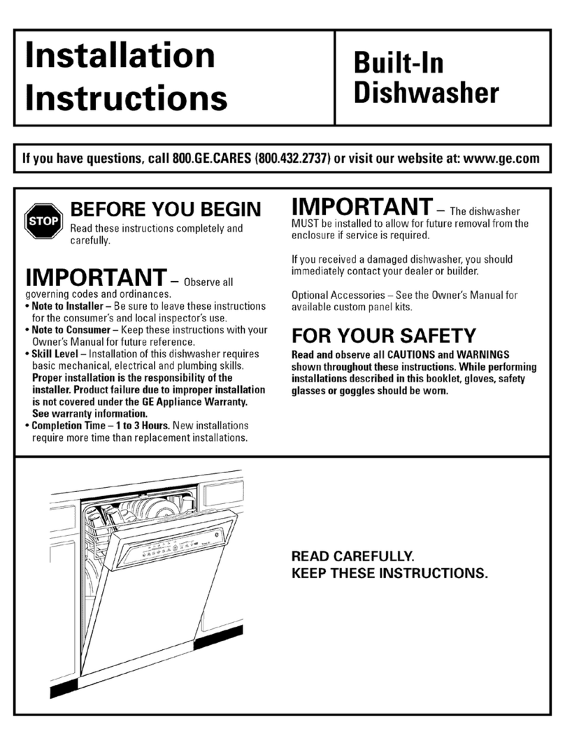GE PDW7300N10WW User manual