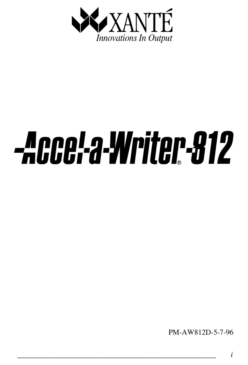 Xante Accel a Writer 812 User manual
