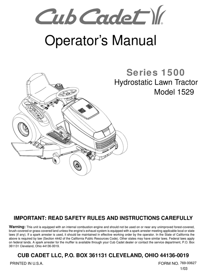 Cub Cadet 1529 User manual Cub Cadet 1529 User manual