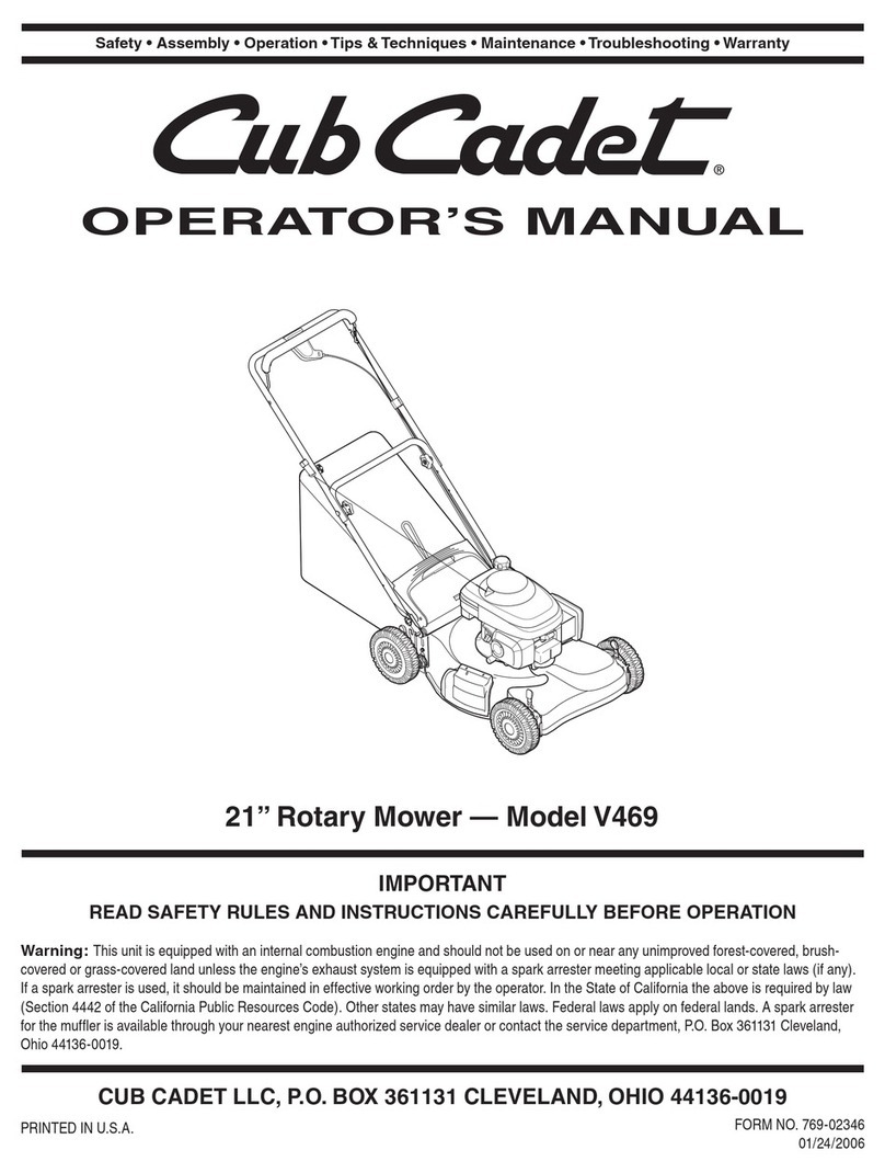 Cub Cadet V469 21" User manual