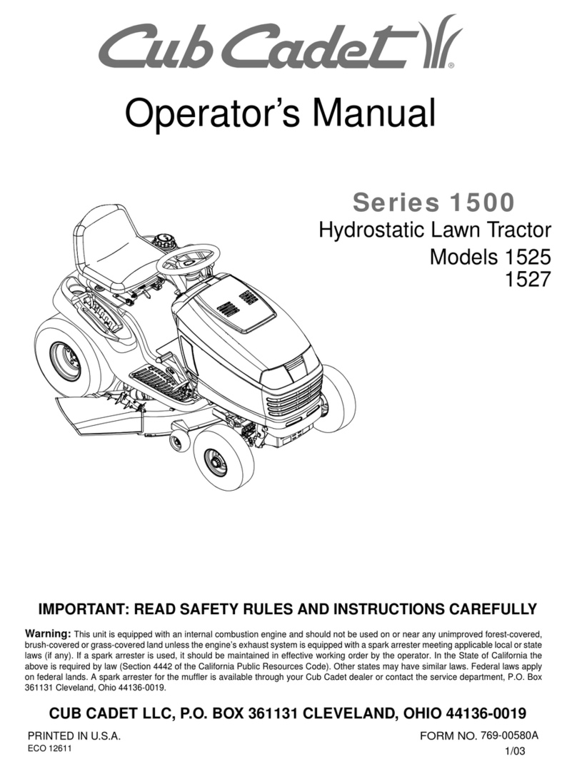 Cub Cadet 1525 User manual