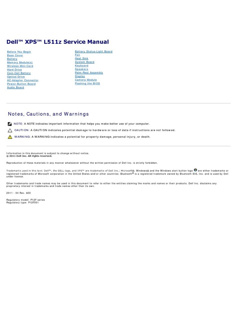 Dell XPS L511z Service manual