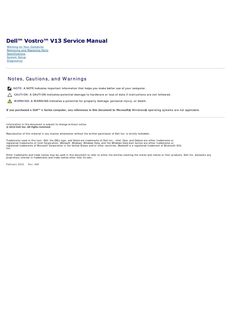 Dell Vostro V13 Service manual