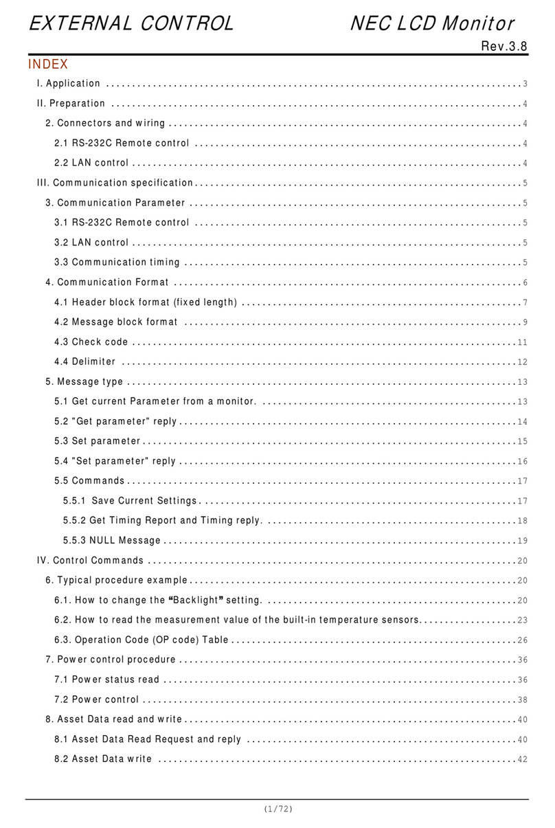 NEC MultiSync V652-TM User manual