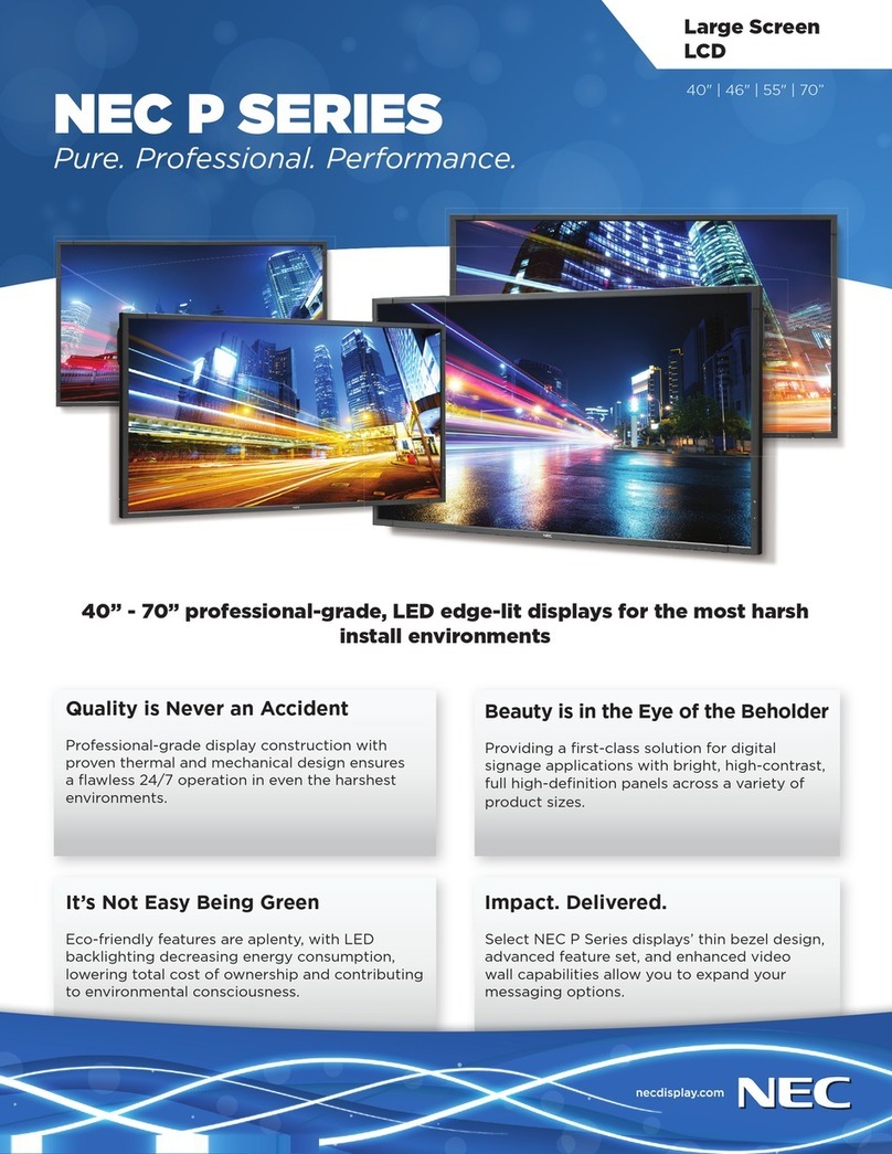 NEC MultiSync P403 User manual