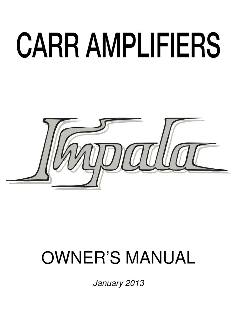 Carr Impala Amplifier owner's manual