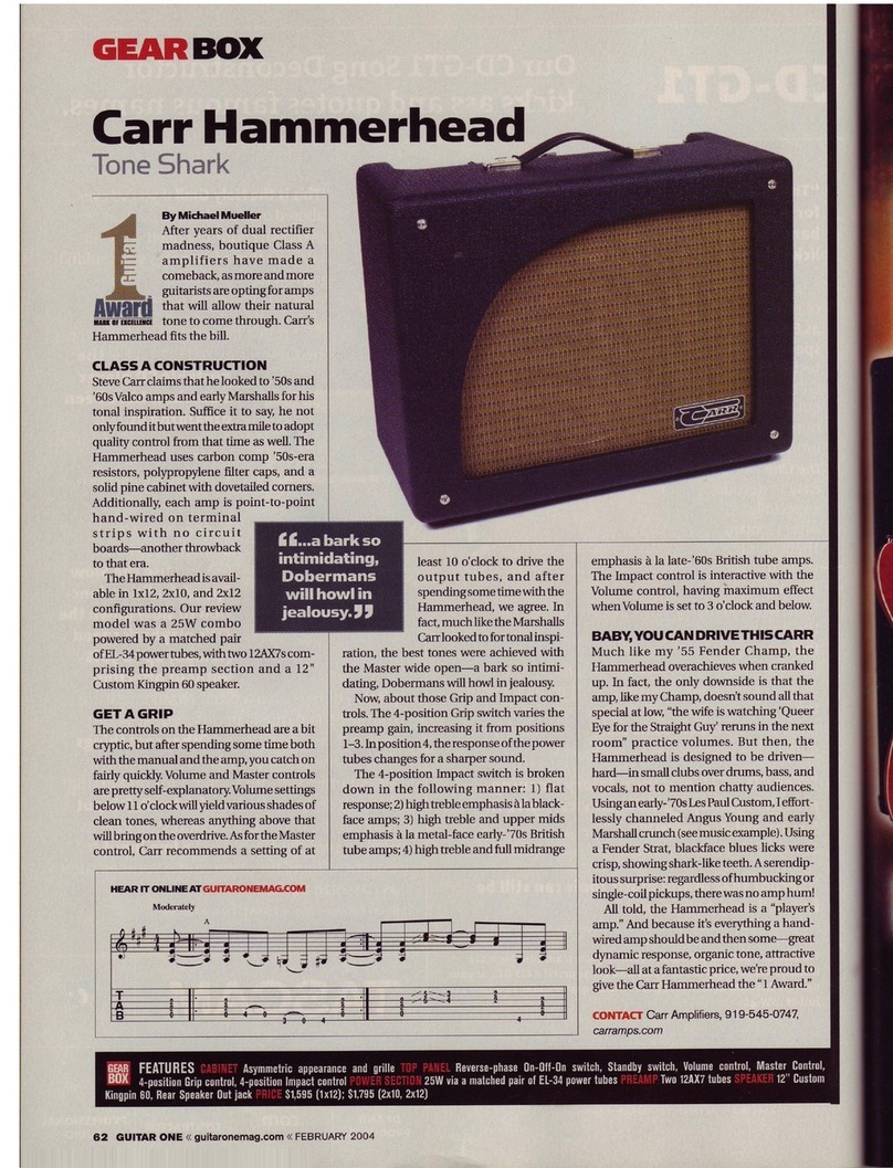 Carr Hammerhead Amp quick guide
