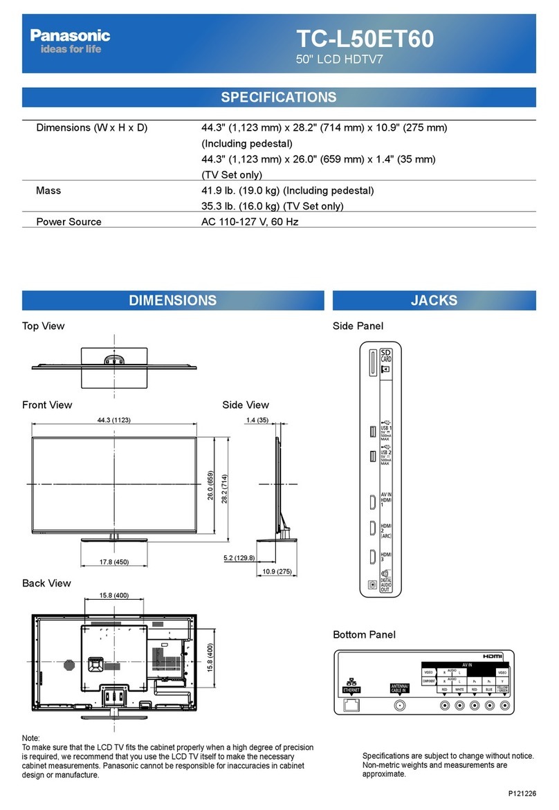 Panasonic Viera TC-L50ET60 specification