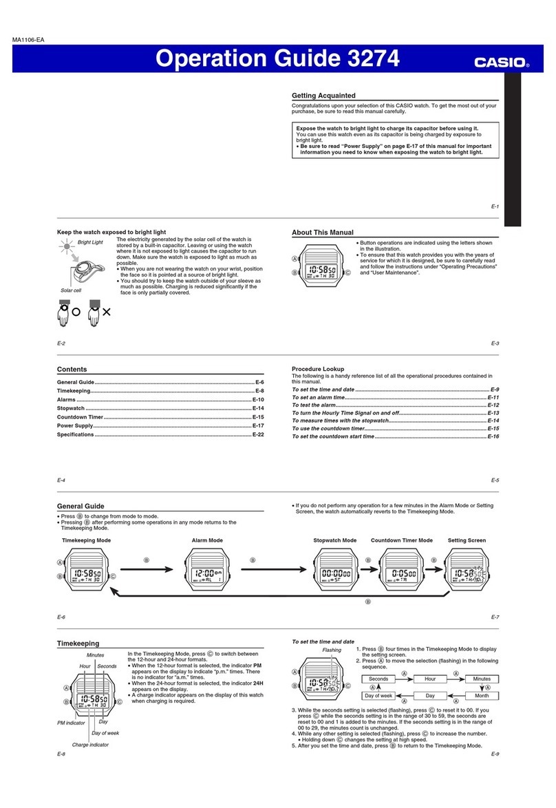 Casio 3274 Operation guide