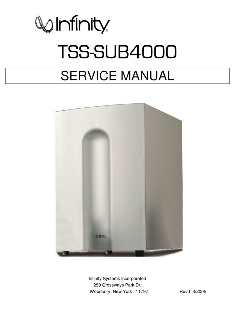 Infinity Total Solutions TSS-SUB4000 Service manual
