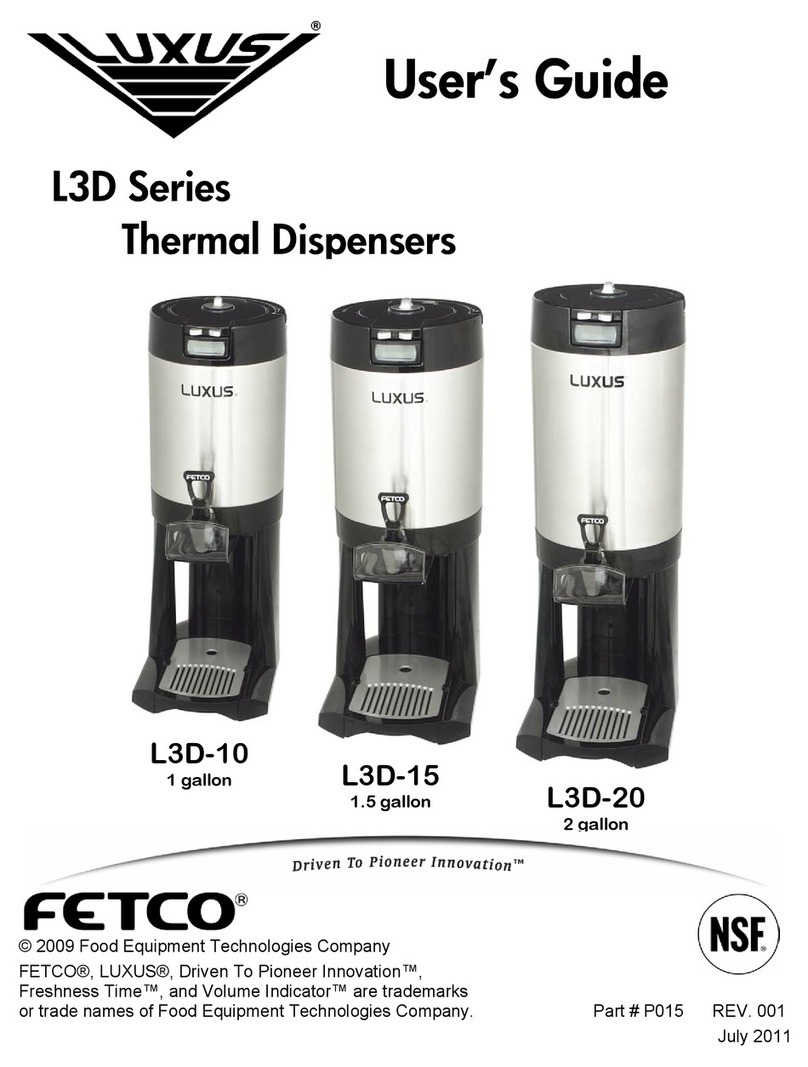 Fetco Luxus L3D-10 user guide