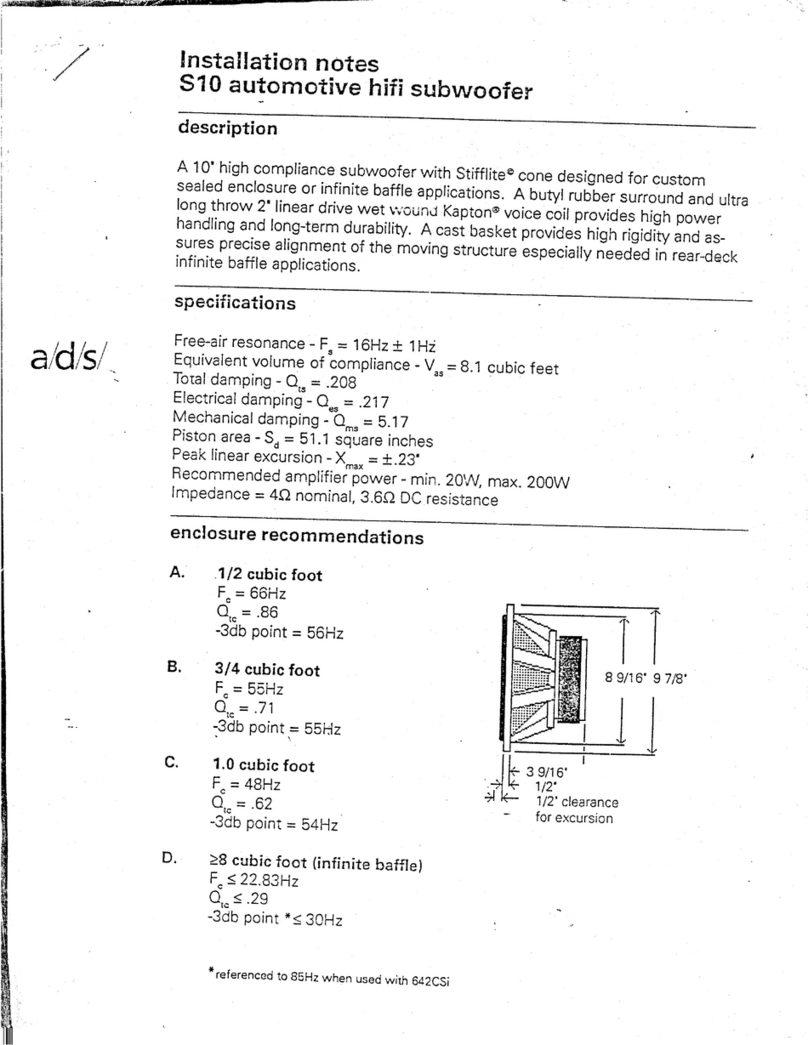 ADS S10 User manual