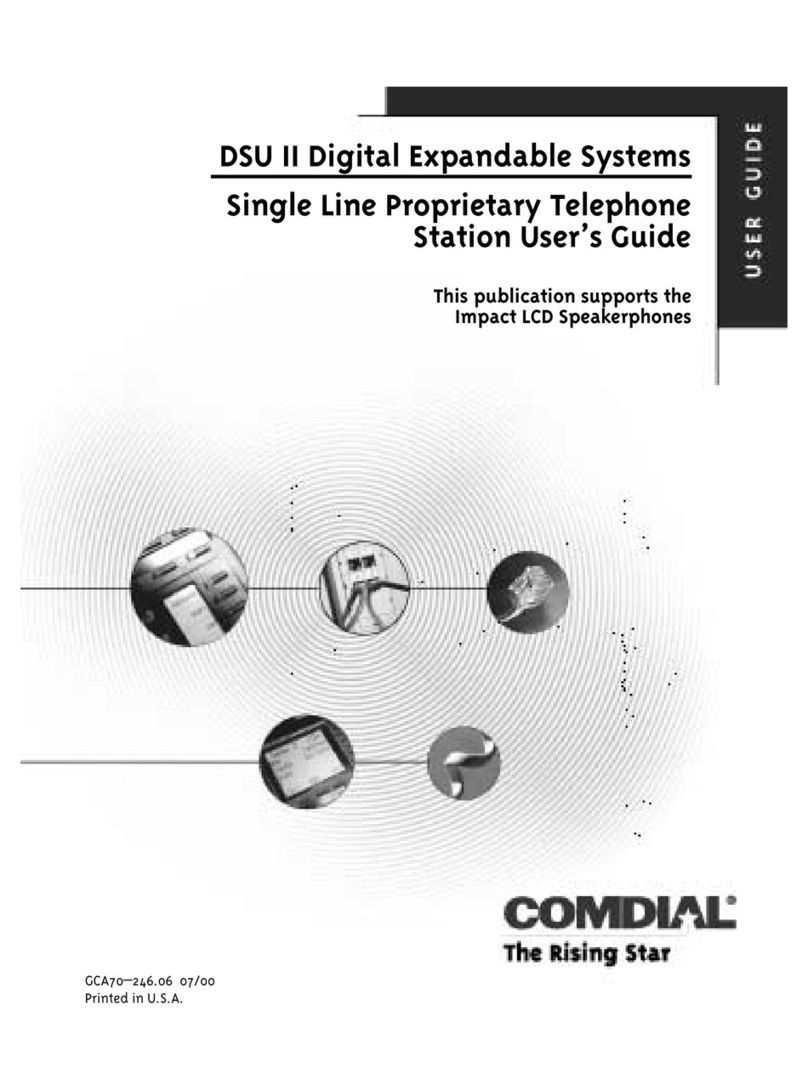 Comdial DSU II Digital Expandable Systems User manual