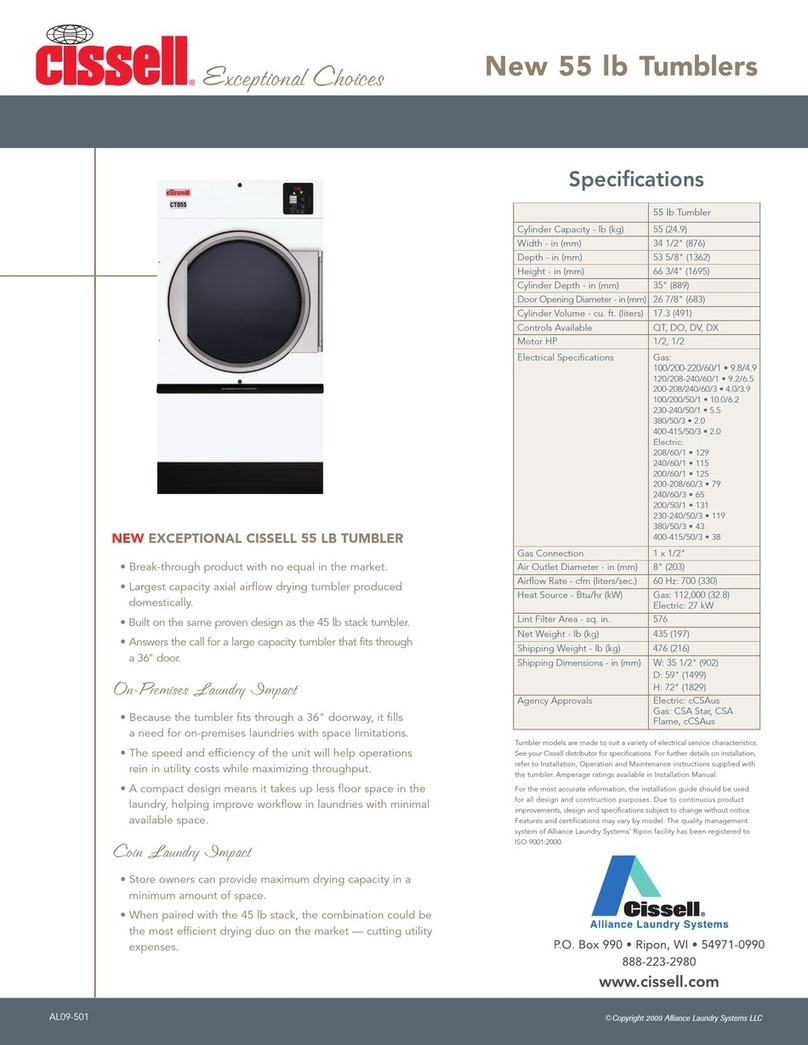Cissell CT055 User manual