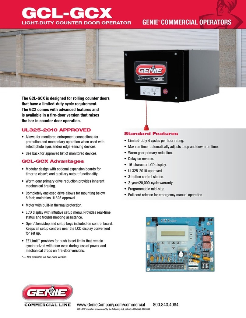 Genie GCL-GCX User manual
