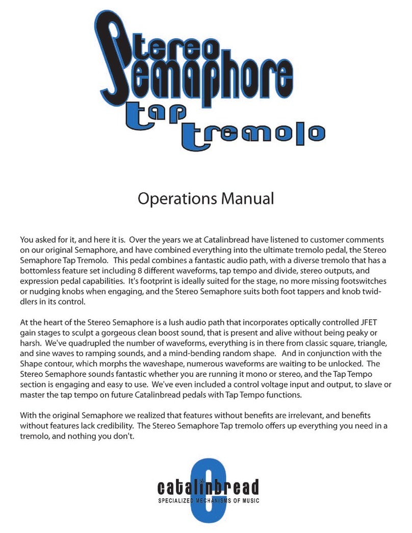 Catalinbread Stereo Semaphore Tap Tremolo User manual