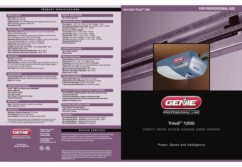 Genie TriloG 1200 Series User manual Genie TriloG 1200 Series User manual