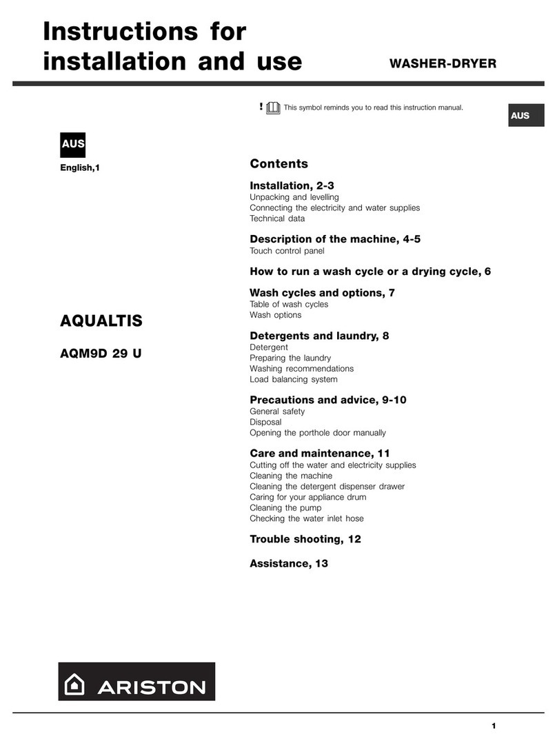 Ariston AQUALTIS AQM9D 29 U User manual