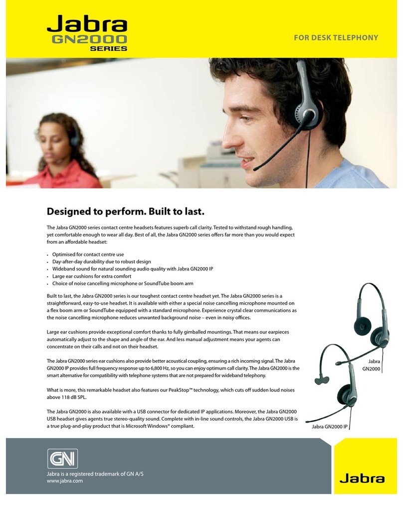 Jabra GN2000 - DATASHEET 3 User manual Jabra GN2000 - DATASHEET 3 User manual