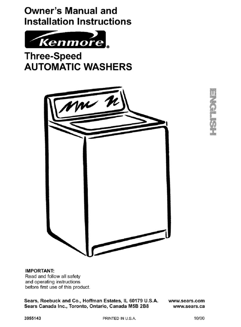 Kenmore Kenmore Electronic Three-Speed Automatic... Operating instructions