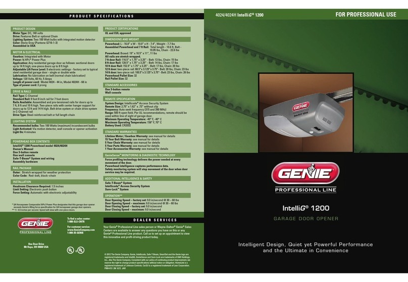 Genie IntelliG 1200 User manual