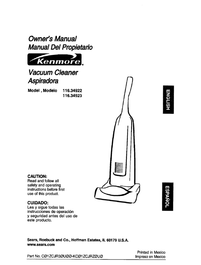 Kenmore 116.34922 owner's manual