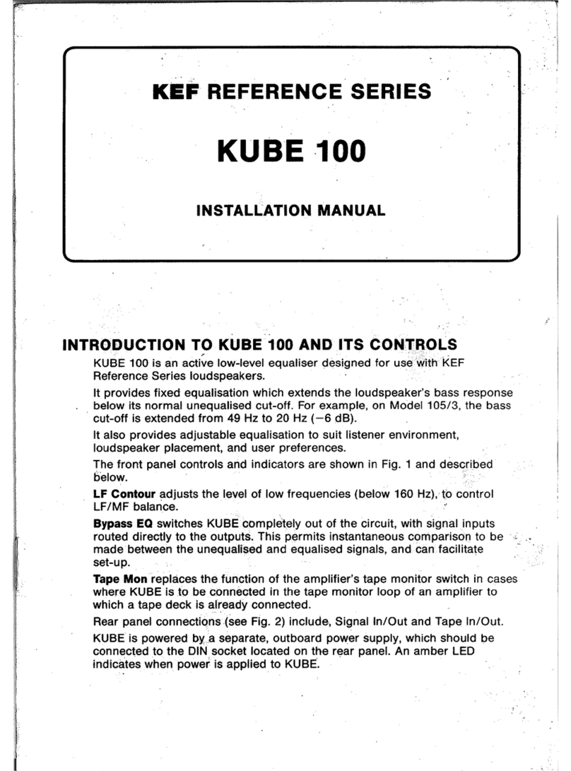 KEF KUBE 100 User manual
