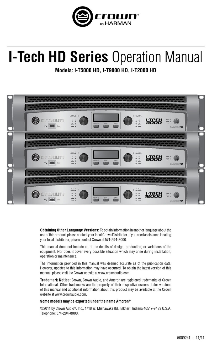 Crown I-Tech I-T5000 HD User manual Crown I-Tech I-T5000 HD User manual