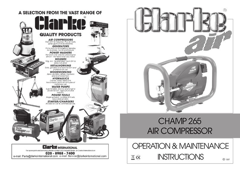 Clarke CHAMP 265 Operation & maintenance instructions Clarke CHAMP 265 Operation & maintenance instructions