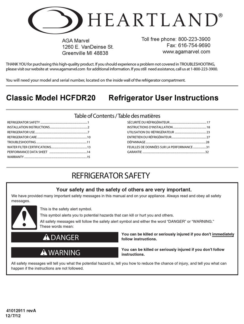 Heartland Classic HCFDR20 User instructions