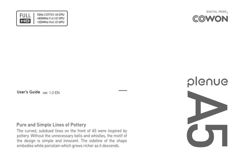 Cowon Plenue A5 User manual
