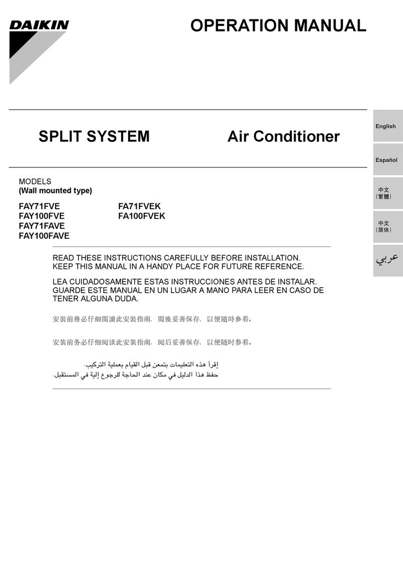 Daikin FAY71FVE User manual