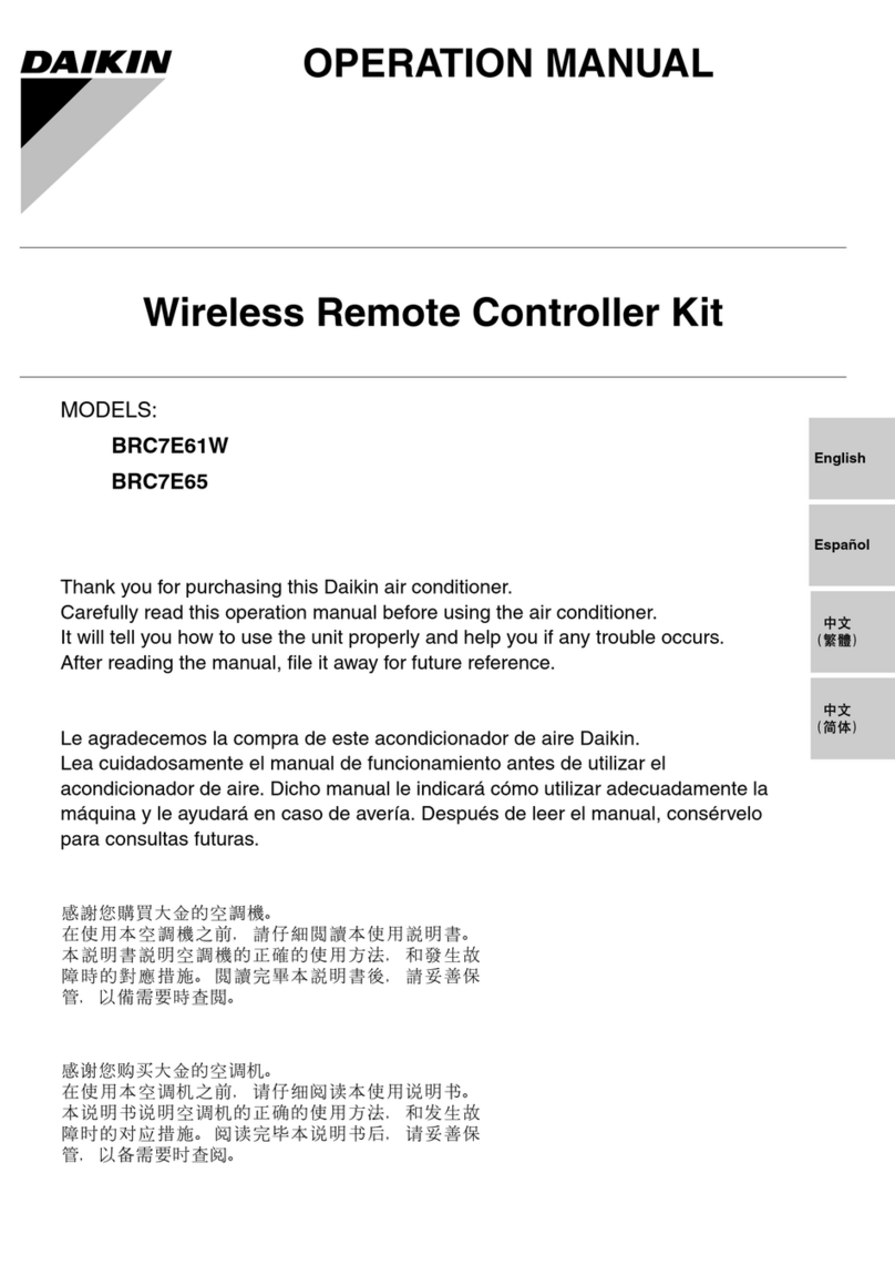 Daikin BRC7E61W Opration manual