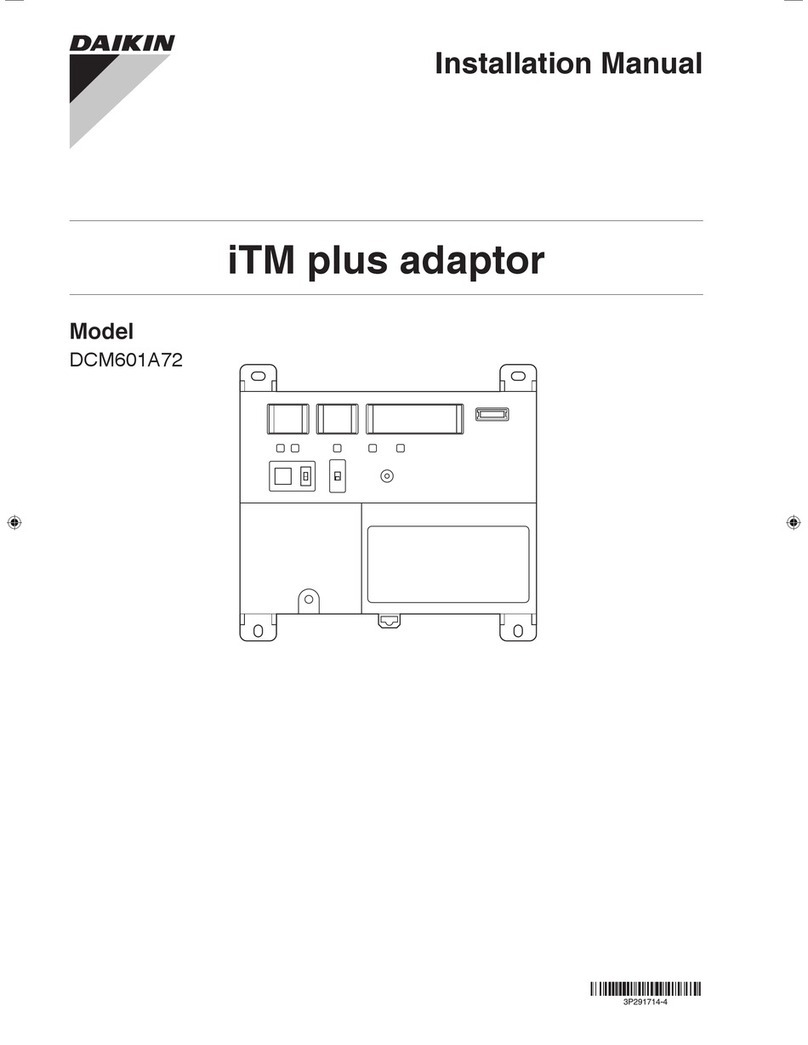 Daikin DCM601A72 installation manual