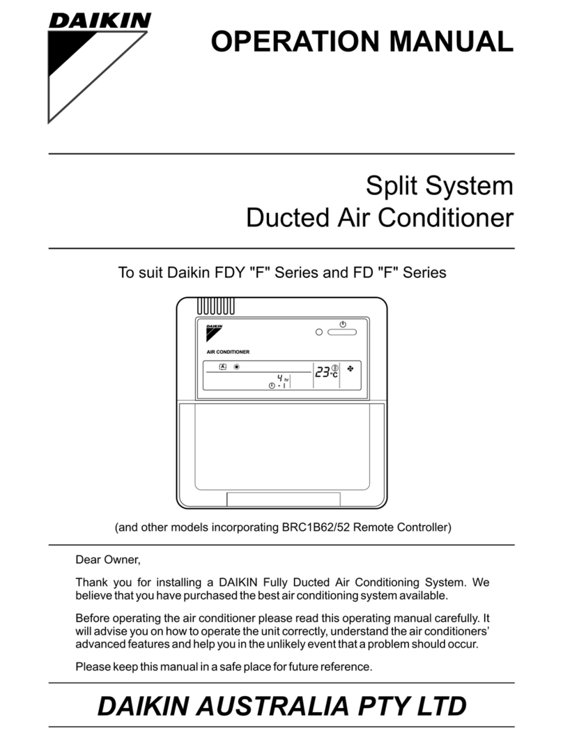 Daikin FDY "F" Series Operation manual