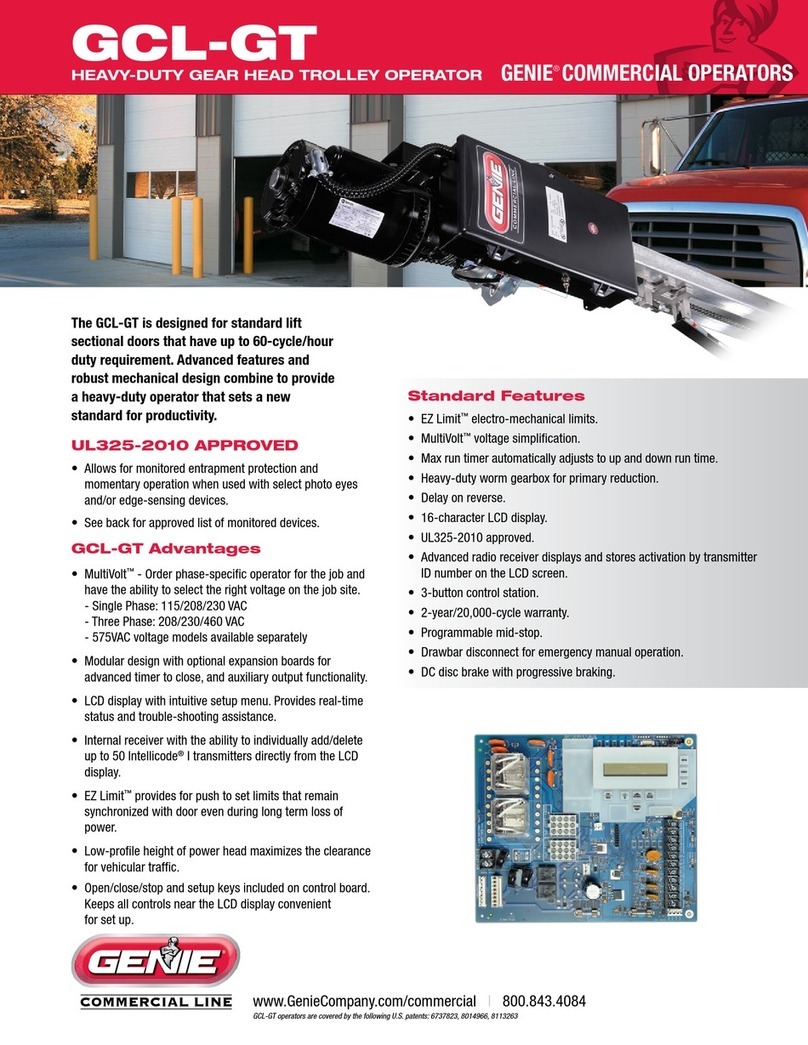 Genie GCL-GT User manual
