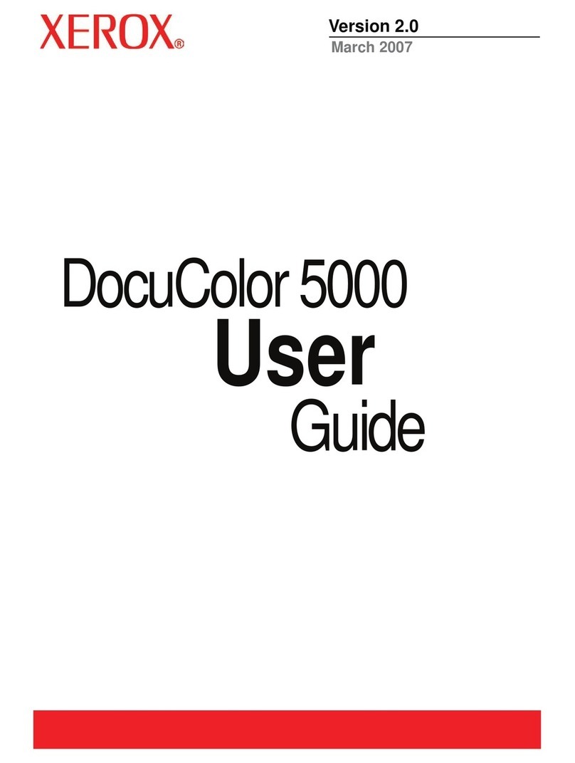 Xerox DocuColor 5000 User manual