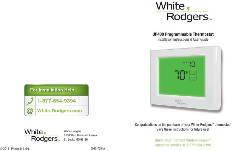 White Rodgers UP400 Installation instructions & user guide
