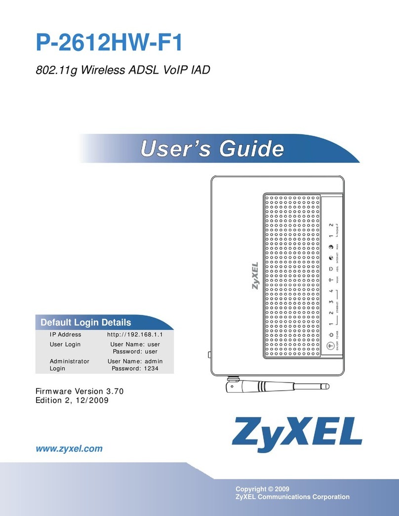 ZyXEL Communications P-2612HW-F1 - User manual