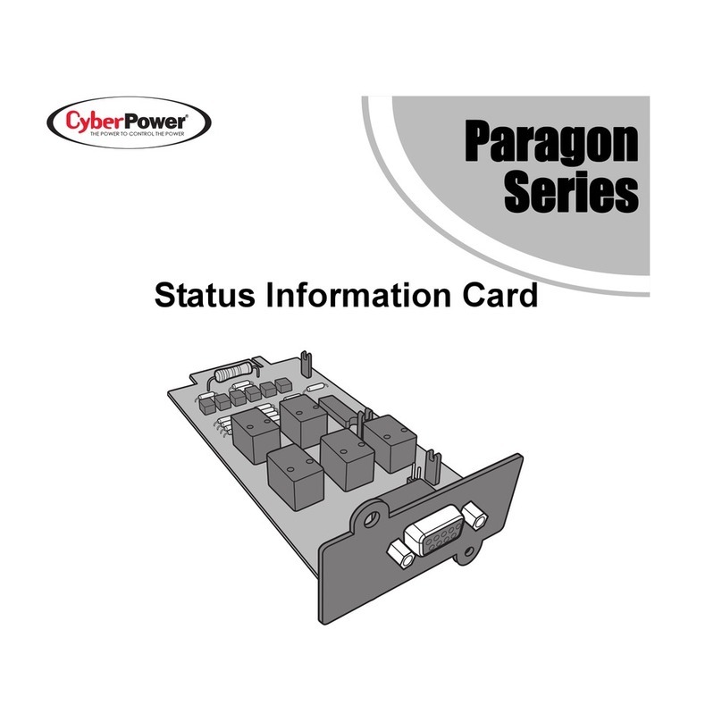 CyberPower Paragon UPS Parts list manual