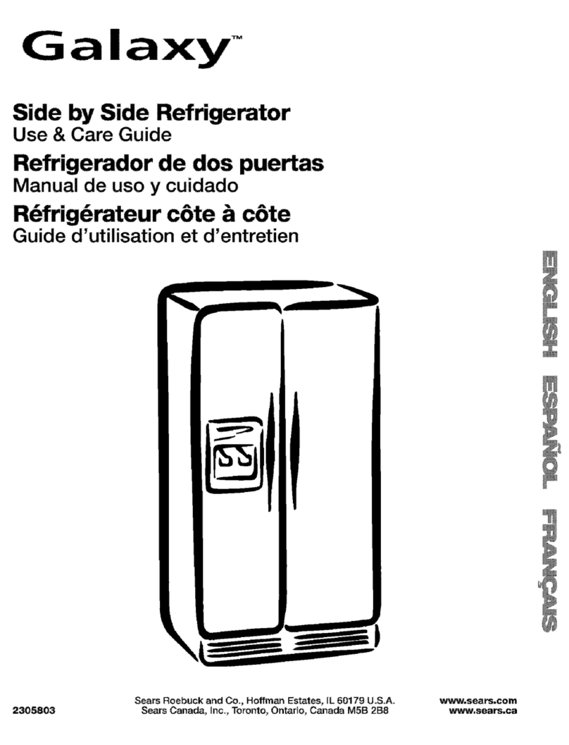 Galaxy Galaxy Side by side refrigerator User manual