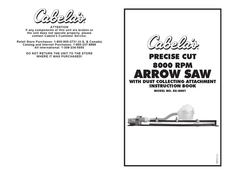 Cabela's PRECISE CUT 8000 RPM 52-0601 Instruction book Cabela's PRECISE CUT 8000 RPM 52-0601 Instruction book