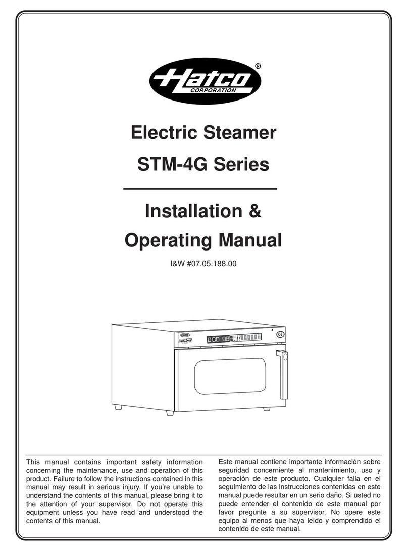 Hatco STM-4G Series Installation & operating manual